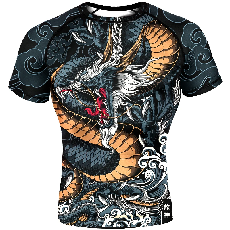 Sports Apparel Mens T Shirt Mma Clothing Boxing Compression Shirt