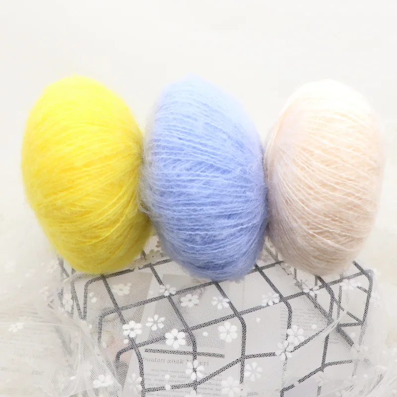 1Pc 25g Mohair Yarn hand Knitting Yarn Crochet  Warm Wool line Sweater shwal Scarf thread 6