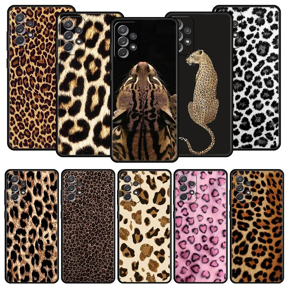 Mode Tiger Leopard Print Fall für Samsung A51 A71 A21S A17 A11 A15 A25 A23 A33 A53 A73 A07 A03S A05S A13 A35 A55 5G Abdeckung