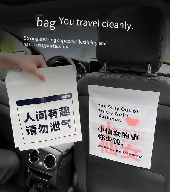 Auto Trash Bag Cartoon Sticky Auto Mülleimer Reinigung Tasche Können  Gespeichert Werden Hängende Art Einweg Umweltschutz Praktische - AliExpress