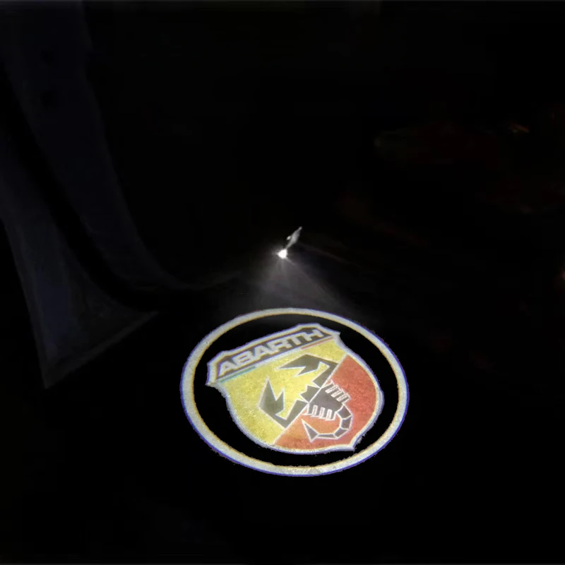 2Pcs Led Welcome Light Per Fiat 500L 500X Ducato Tipo Panda Bravo Doblo Stilo Freemont Car Door Proiettore Lampade Gadget Accessorio