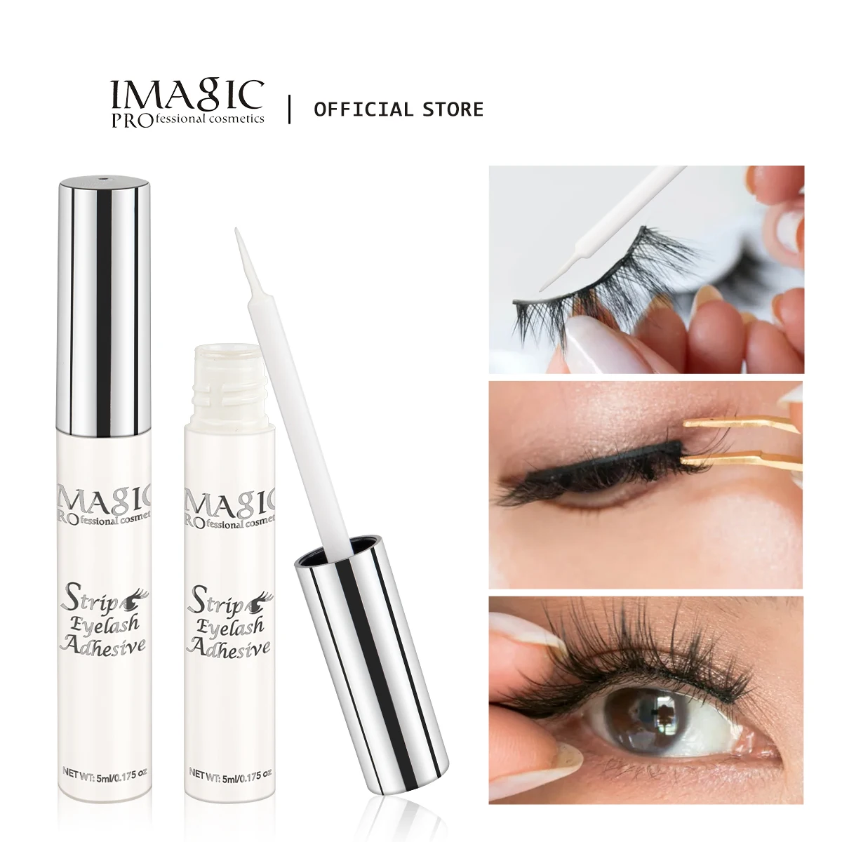 Imagic 5Ml New False Eyelash Glue Primer Waterproof Long Lasting Quick Dry Extension Easy Remover Pegamento Pestaas Makeup Tool