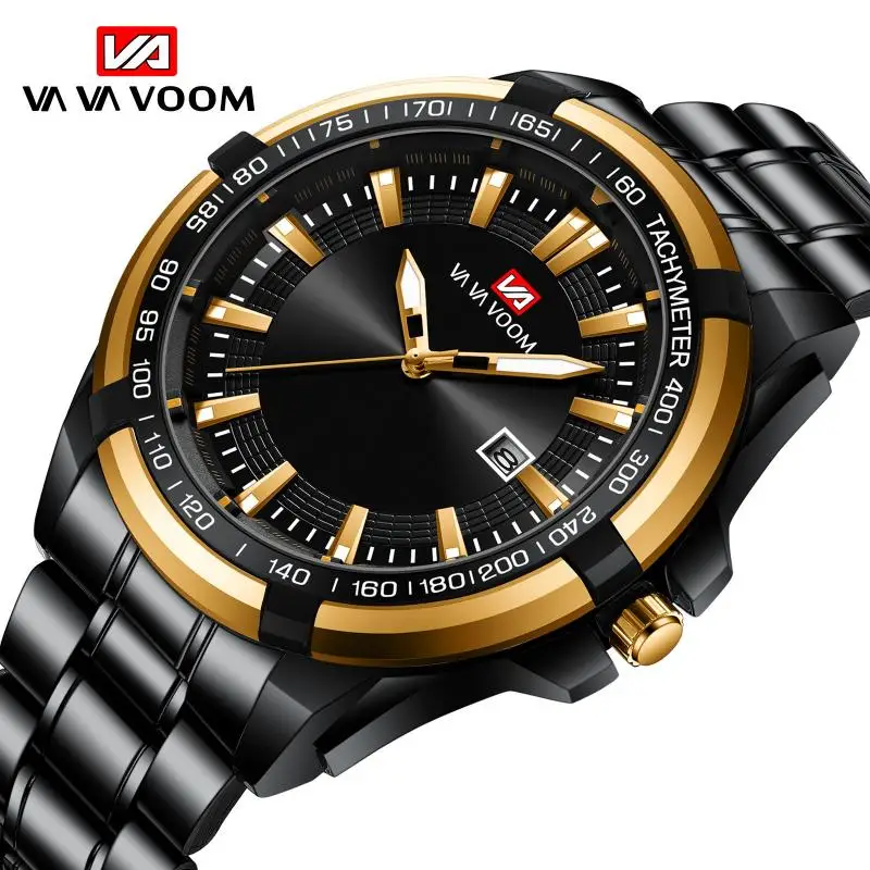 Top Brand Men Watches Stainless Steel Band 30M Waterproof Business Men Quartz Watch Date Wristwatches Relogio Masculino