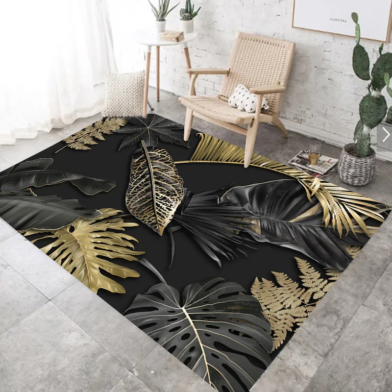 Modern Carpet, Cartoon ​Tiger Skin Green Plant Rug, for Bedroom Bedside  Living Room Kitchen Floor Non-Slip Washable Mat Rugs,C,50 * 160cm