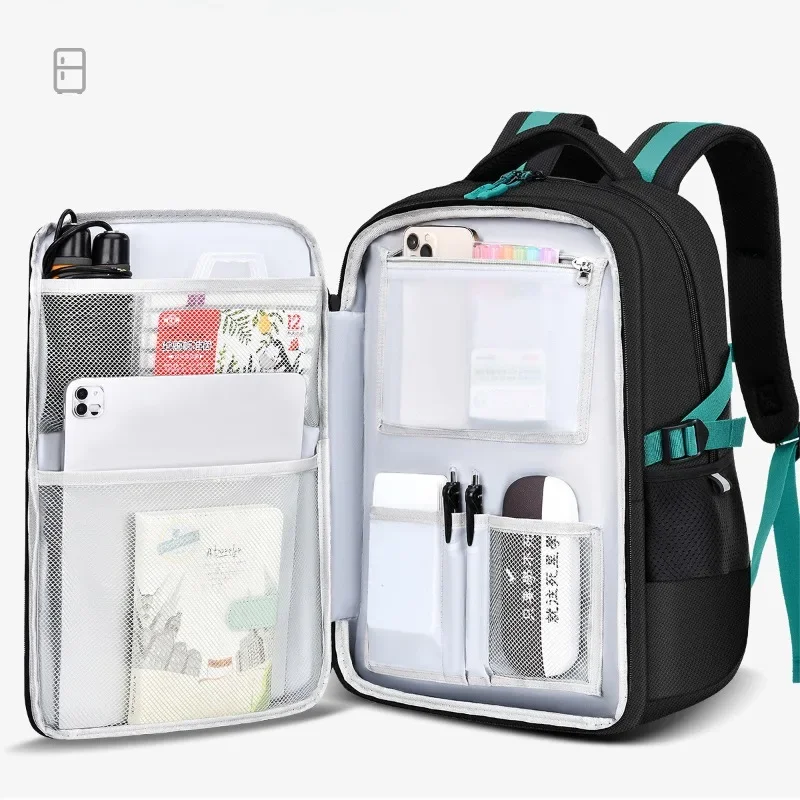 New Boys Backpack Large Capacity Refrigerator Open Door Waterproof Backpack School Bag for Primary and Secondary School Students 3