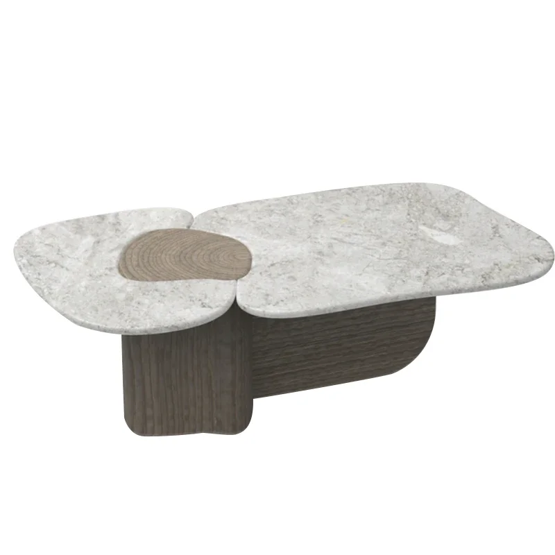 

Customized Italian Minimalist Solid Wood Hotel Sales Department Clubhouse Solid Wood Tea Table Marble Negotiation Tea Table Tea
