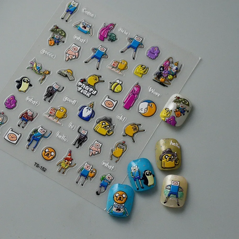 Nail Stickers Adventure Time Cartoon