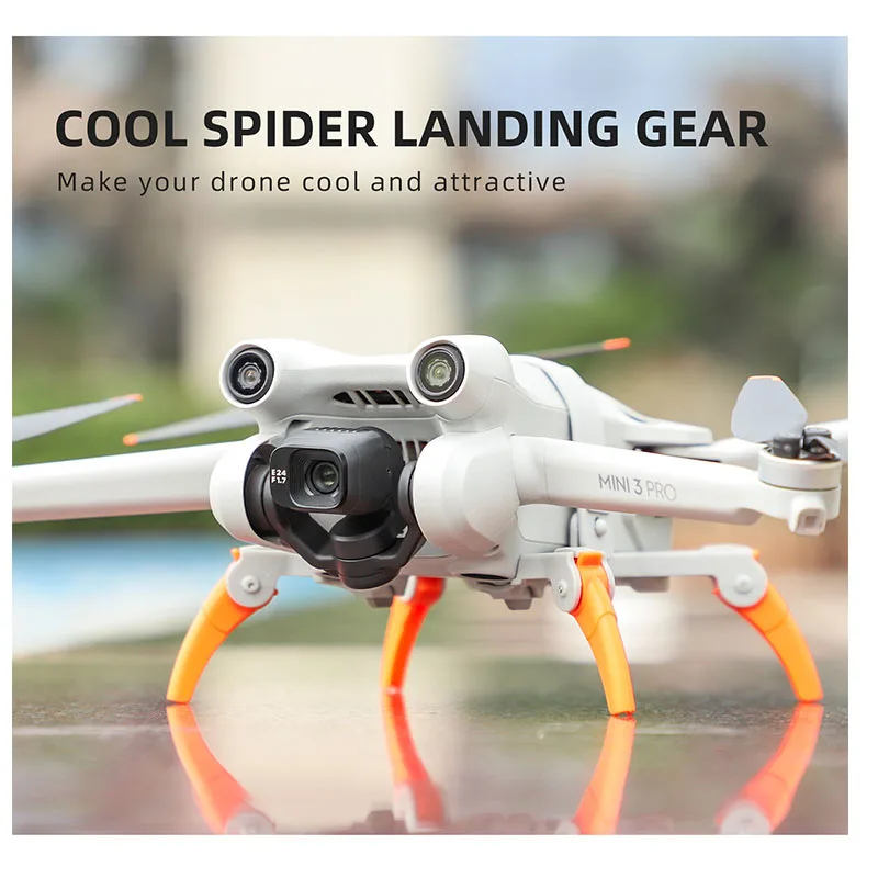 Foldable Spider Landing Gear For DJI Mini 3 Pro Drone Extension Protector Increased Height for DJI Mini 3 Pro Drone 