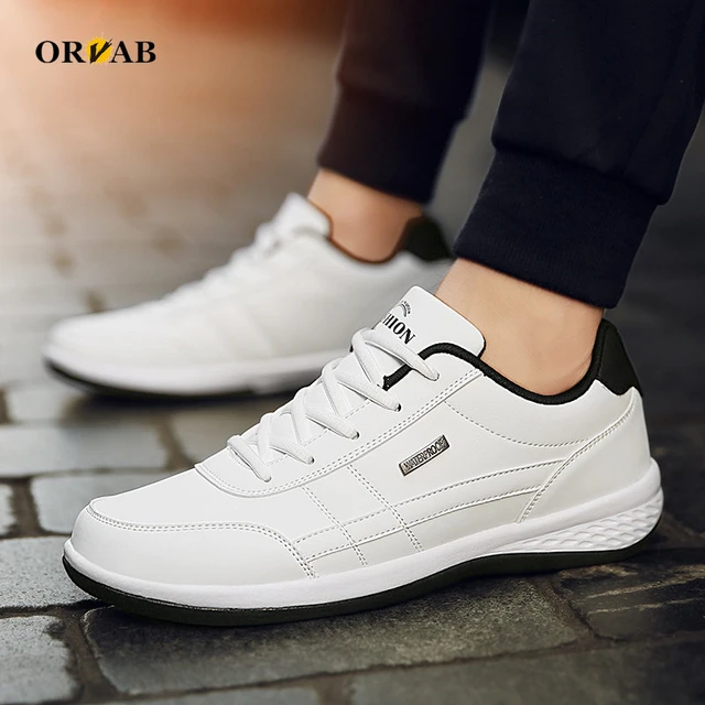 Dropship Outdoor Breathable Sneakers Men's PU Leather Business