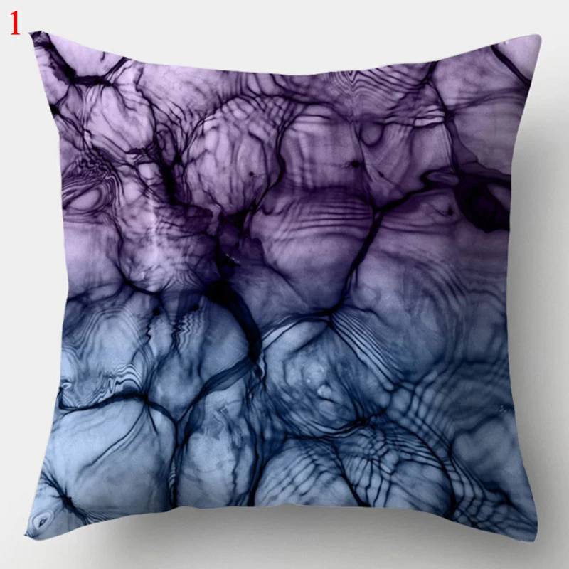 45x45cm Purple Geometric Print Pillow Covers Decorative Square Cushion Cover Polyester Throw Pillow Case for Home Sofa Decor 