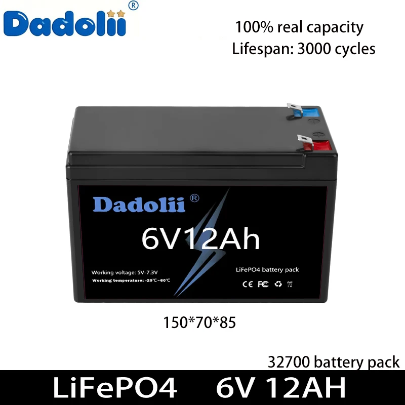 Batterie RC 6V 5/8/12Ah pour voiture enfant, chargeur inclus