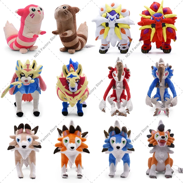 Pokemon Shiny Peluche Kawaii Charizard X & Y Solgaleo Ho-Oh Lycanroc  Marshadow Plush Toy Anime