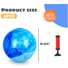 2/4PCS Bouncing Ball with Pump, 8.7inch Marbleized Bouncy Balls Rubber Inflatable Kick Ball Summer Outdoor Game Toys for Kids 5
