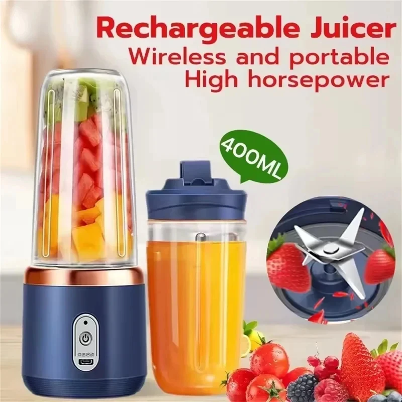 Portable Bottle Electric 6 Blades Multifunction Fresh Juice Smoothie Blender Ice CrushCup Food Processor_voghion.com