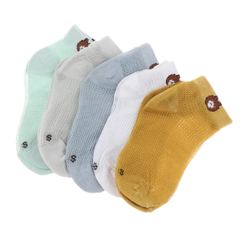 Cotton Baby Short Socks 1 Pair Toddler Boys Girls Summer Mesh Thin Sock Kids Children Colorful Socks