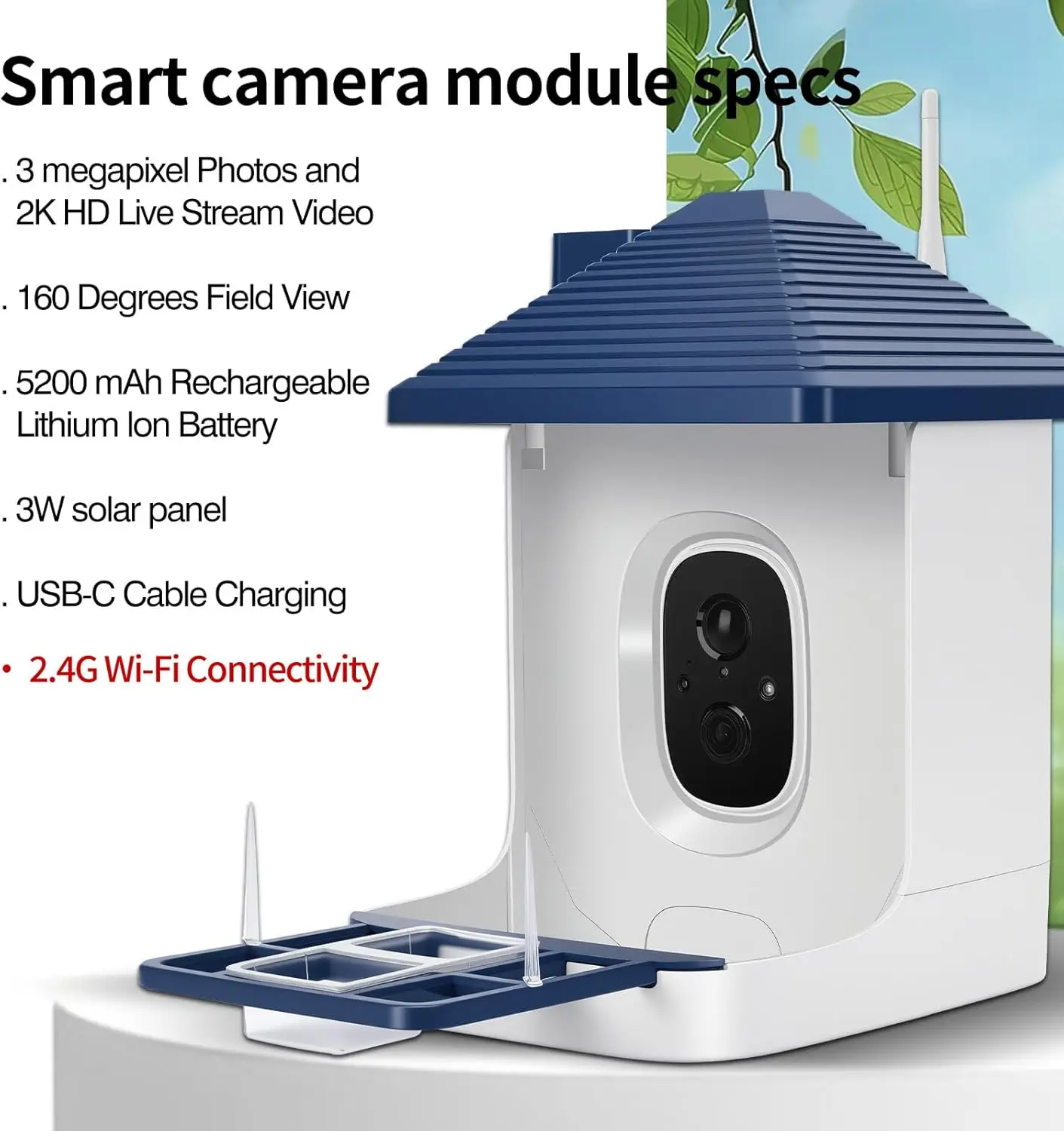 AI Smart Bird Feeder Camera 2