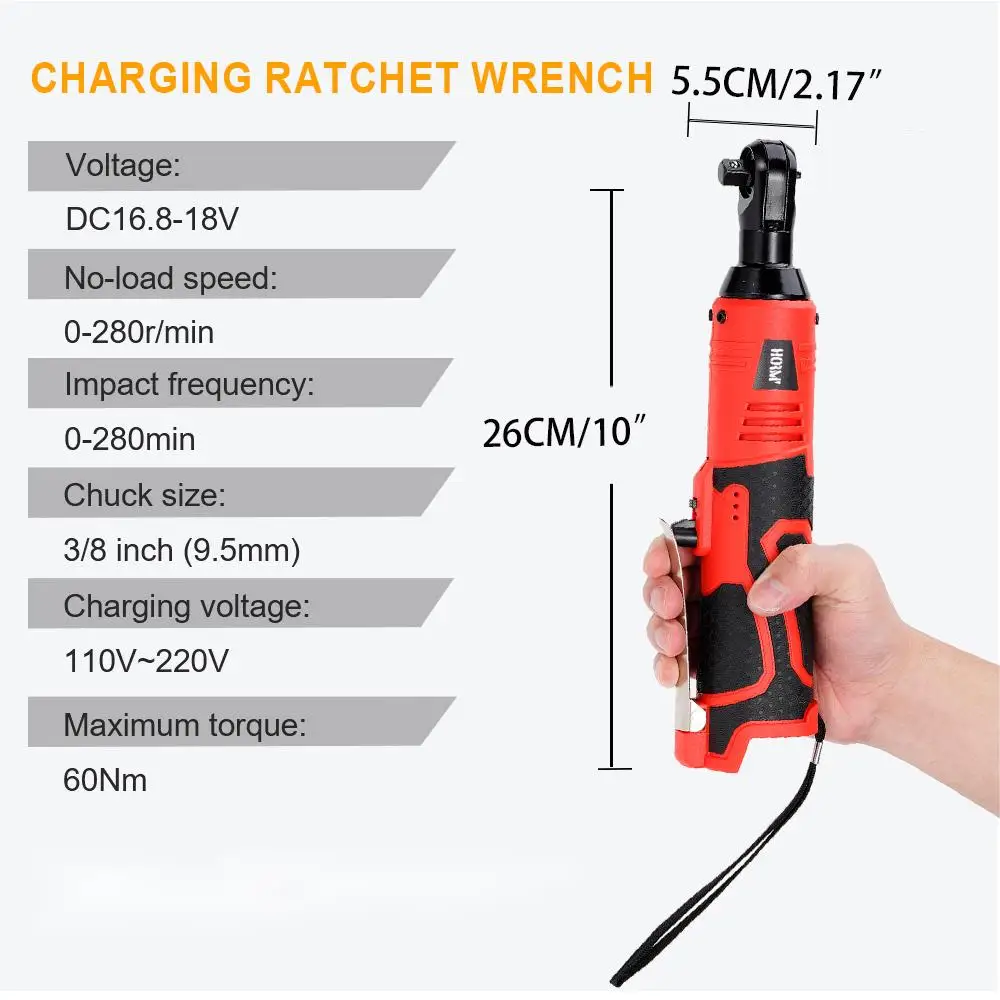 12V/18V Cordless Electric Screwdriver Wrench 3/8 Inch Right Angle Ratchet Wrench Impact Drill Removal Screw Nut Car Repair Tool