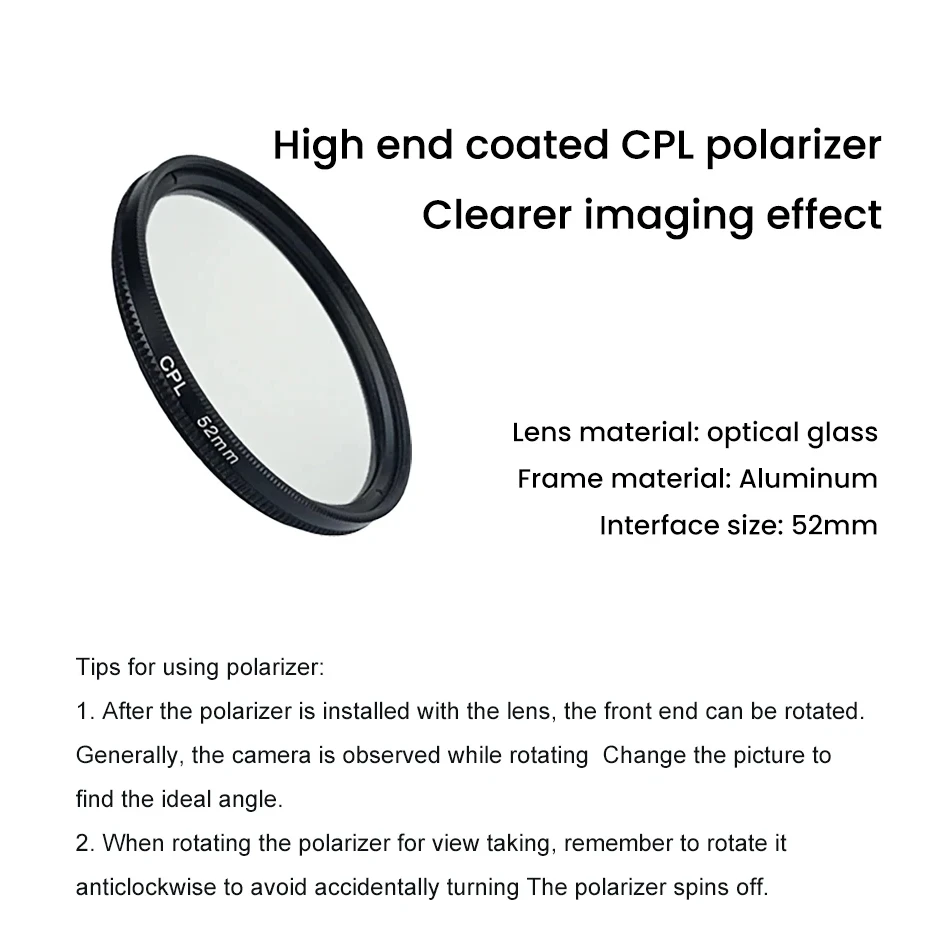 120 LED Reduce Reflected Fill Light Of Tattoos With 52mm Cpl For Cellphone Lens Circular Polarizing Filter Compatible Any Phone 3