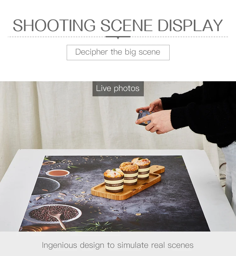 Description Picture 5 of itemPhoto Backdrop Wallpaper 57*87CM 2 Side Photography Background Studio Kits Accessories Props Photocall Manicure Products Jewelry