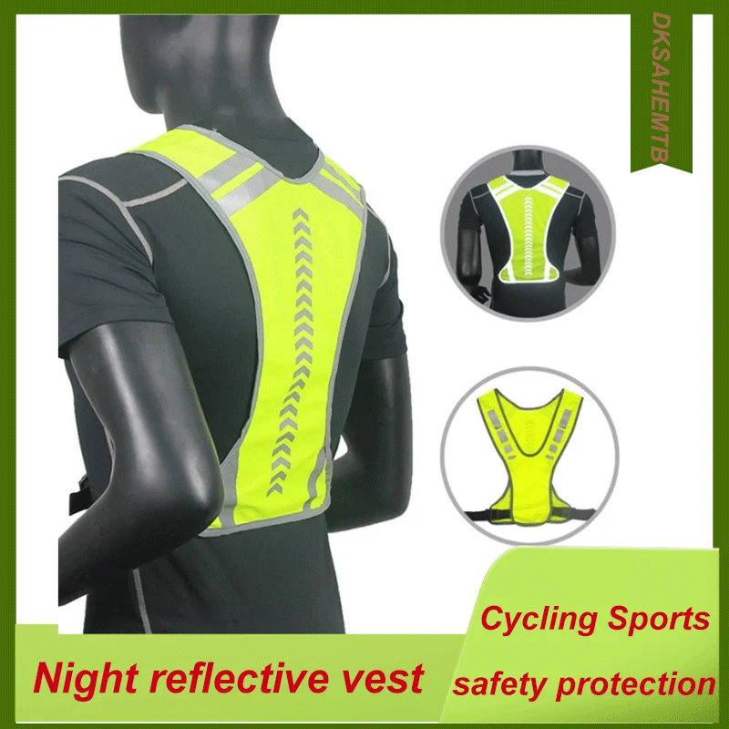 Cycling Reflective Vest Jacket Waistcoat for Night Riding Running Jogging Motorcycle Outdoor Sports safety vest reflective safety vest cycling vest