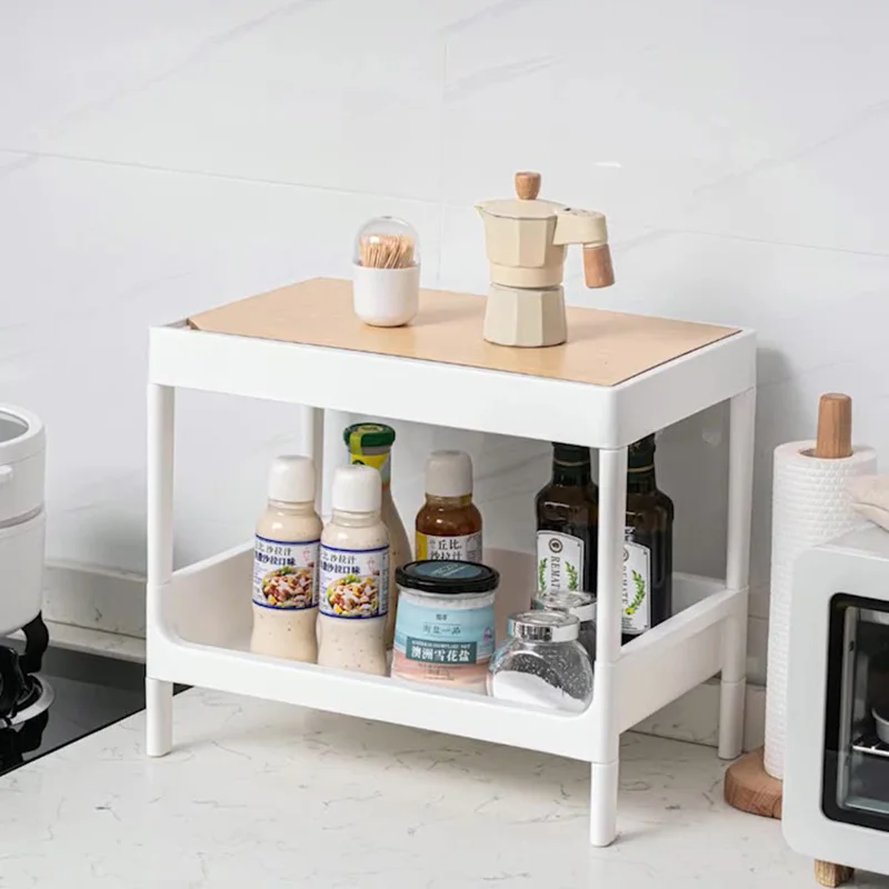 Japanese Style 3-Tier Rolling Cart Kitchen Storage Rack Living Room Organizer Movable Multi-Layer Bathroom Drawer Trolley table Storage Rack Rolling Storage Cart