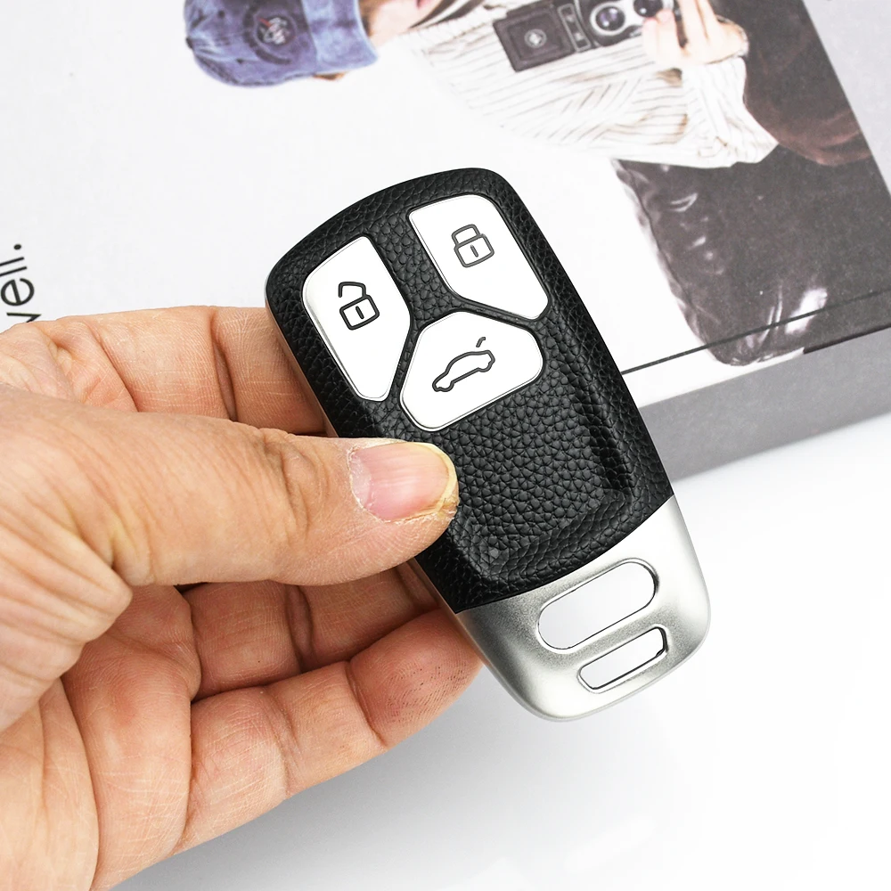 Premium Leather TPU Car Key Fob Protector Cover