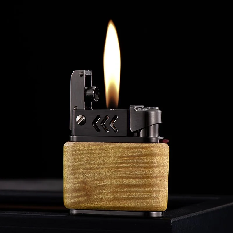 

Golden Silk Nan Garnet Kerosene Lighter Vintage High-end Gift Lighter Gadgets for Men Cool Ejection Open Cap Ignition