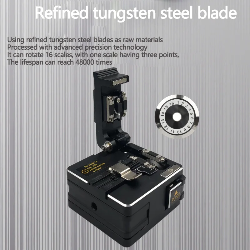 SKL-S3 High Precision Fiber Cleaver Cable Cutting Knife Optical Fiber FTTH Cutting Tools 16 Surface Blade