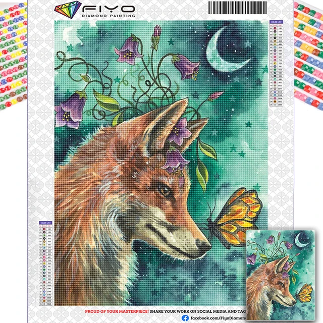 DIY Diamond Painting Animal Wolf Full Diamond Mosaic Art Embroidery Wolf  Dreamcatcher Picture Cross Stitch Home Decor cuadros