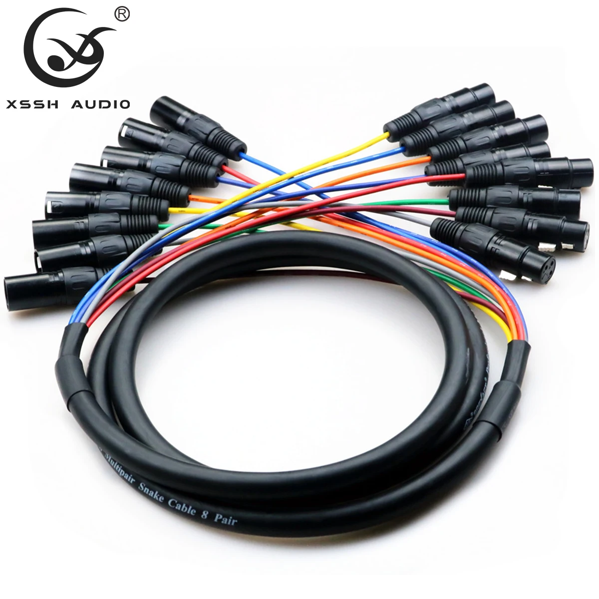 Cavo Xlr Xssh M/F Cavo Serpente Multimediale Professionale A 8 Canali 8 Paia Cavo Di Prolunga Audio Bilanciato Xlr Da Maschio A Femmina A 3 Pin