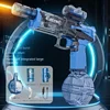 Automatic Water Absorbing Large Capacity Water Gun Summer Electric Water Gun Long Rang Pulse Watergun Outdoor Toy With Light 6