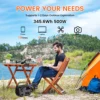 CTOLITY 500W Portable Power Station (60000mAh) 345Wh Portable Power Station LiFePO4 Battery Solar Generator for Outdoor Camping 3