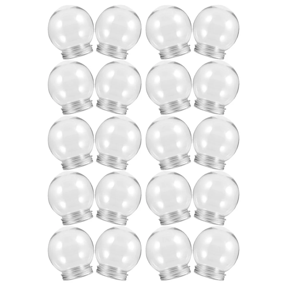 

20 Pcs Transparent Snow Globe Water Globes for Adults Unique Plant Spherical Round Christmas DIY Supplies