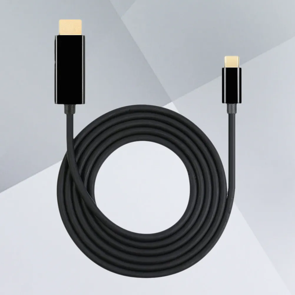 1.8M USB 타입-C to VGA 어댑터 케이블 (노트북 모니터 프로젝터 TV용) 블랙 타입 C 어댑터 타입 C 컨버터 4K 케이블 PC용