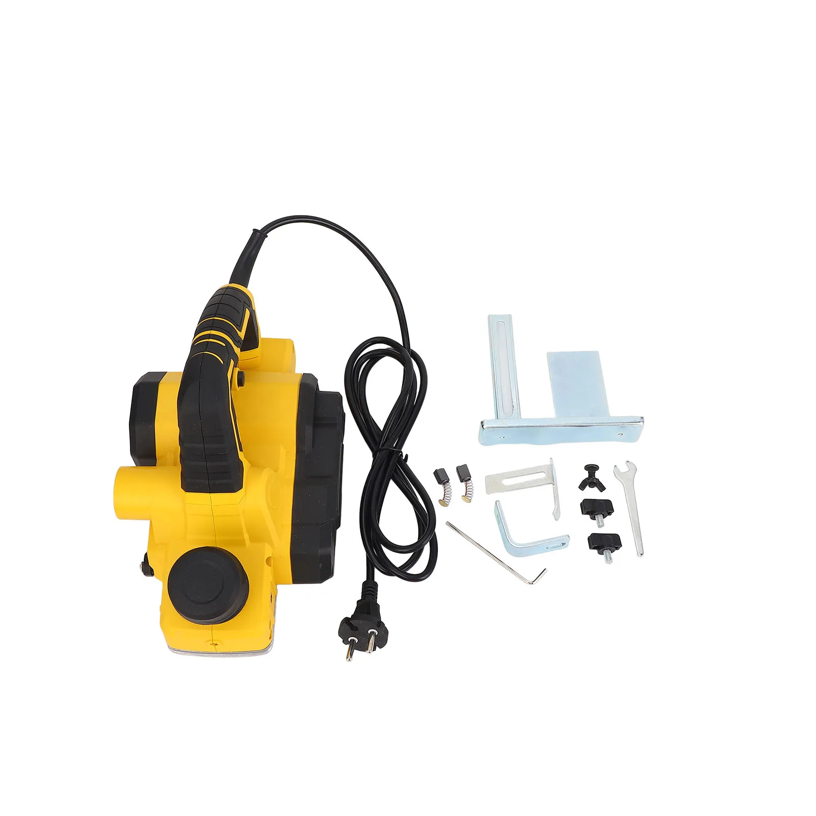 파워 핸드 플레이너 900W 전동 대패 16000RPM 목공용 파워 핸드 플레이너 (목재 홈파기 및 모따기용) 노란색