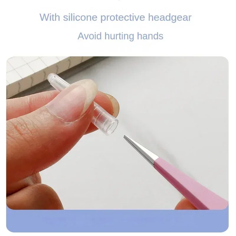 Stainless Steel Colored Straight + Curved Tweezers for Nail Art Sticker Rhinestones Picking Tool Eyelash Makeup DIY Tweezer Tool eyelash tweezers,nail art tweezers