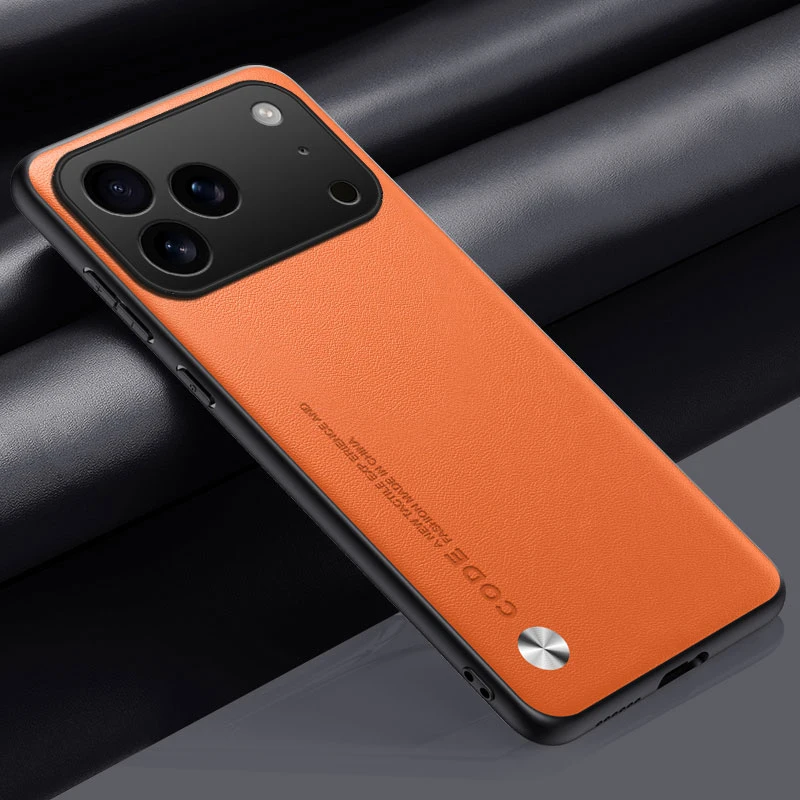 Luxury PU Leather Soft Back Phone Case - Plain Skin Design