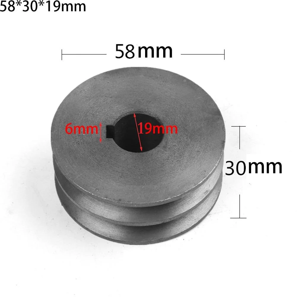 Belt Pulley V-Belt Pulley A-Type Double Slot Pulley Motor Material Cast Iron Dia 50mm-100 Power Tool Replacement Accessories