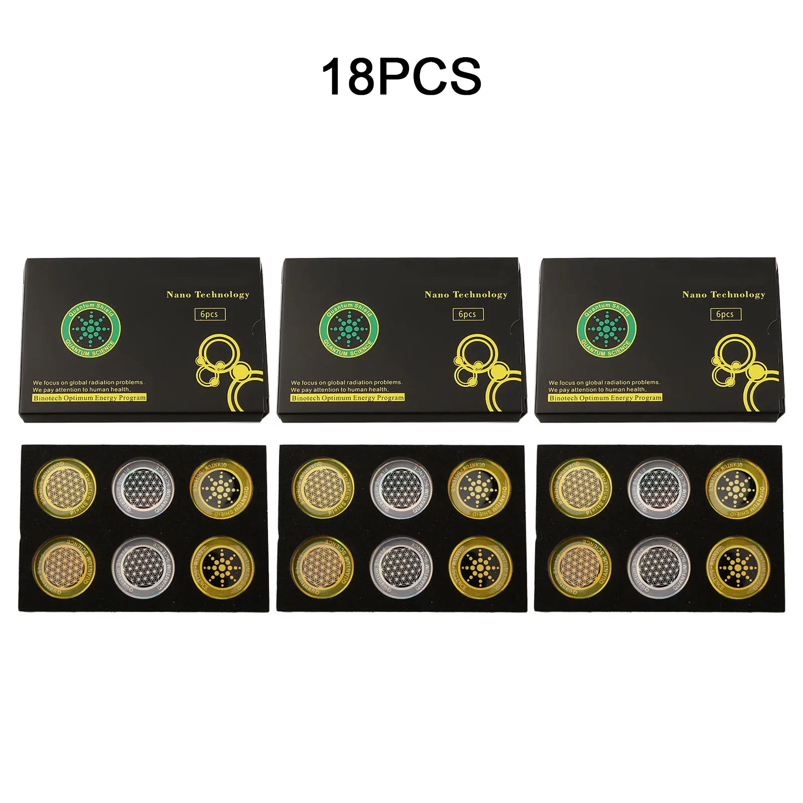 18pcs Radiation Protection Stickers Computer Phone Electronic Devices EMF Protection Blocker Non-magnetic Anti Radiation Shield