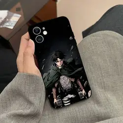 Levi Ackerman Attack On Titan Black Phone Case - iPhone 13 Mini (Z1)