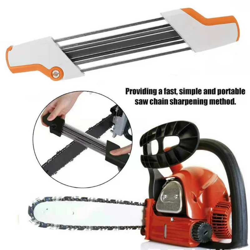 

New 2 In 1 Chainsaw Sharpener Manual Chainsaw Chain Sharpening Chain Saw File Sharpen Tool Chain Saw Sharpener Garden Tools