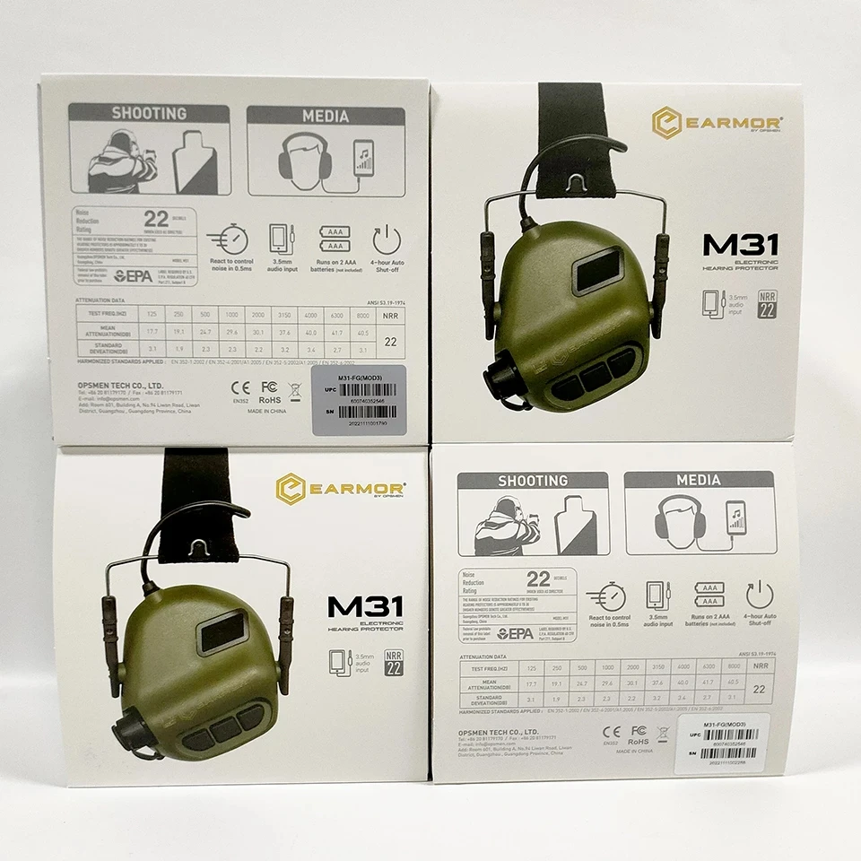 EARMOR Tactical Electronic Shooting Earmuffs M31 MOD4 Outdoor Hunting Sound Pickup Noise Reduction Protection Hearing Headset 5