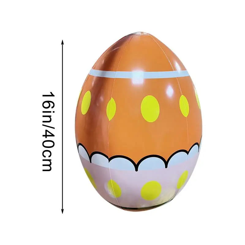 Giant Inflatable Easter Egg 14/16 Inch Cute Easter Egg Easter Yard Decorations Cute And Colorful Eggs Blow Up Yard Decorations