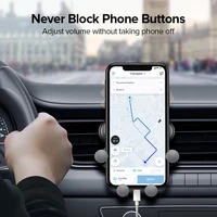 Universal Gravity Car Phone Holder Automotive GPS Navigation Mobile Phone Stand Air Vent Mount Support For iPhone Huawei Realme - Image 2