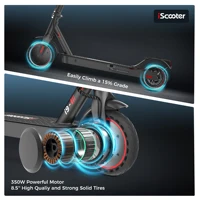 iScooter i9 Trottinette Électrique 350W Moteur 36V7.5Ah 30km d'Autonomie Pneu en Nid d'Abeille de 8,5 pouces Trottinette Électrique avec Application et Affichage ECO. 2