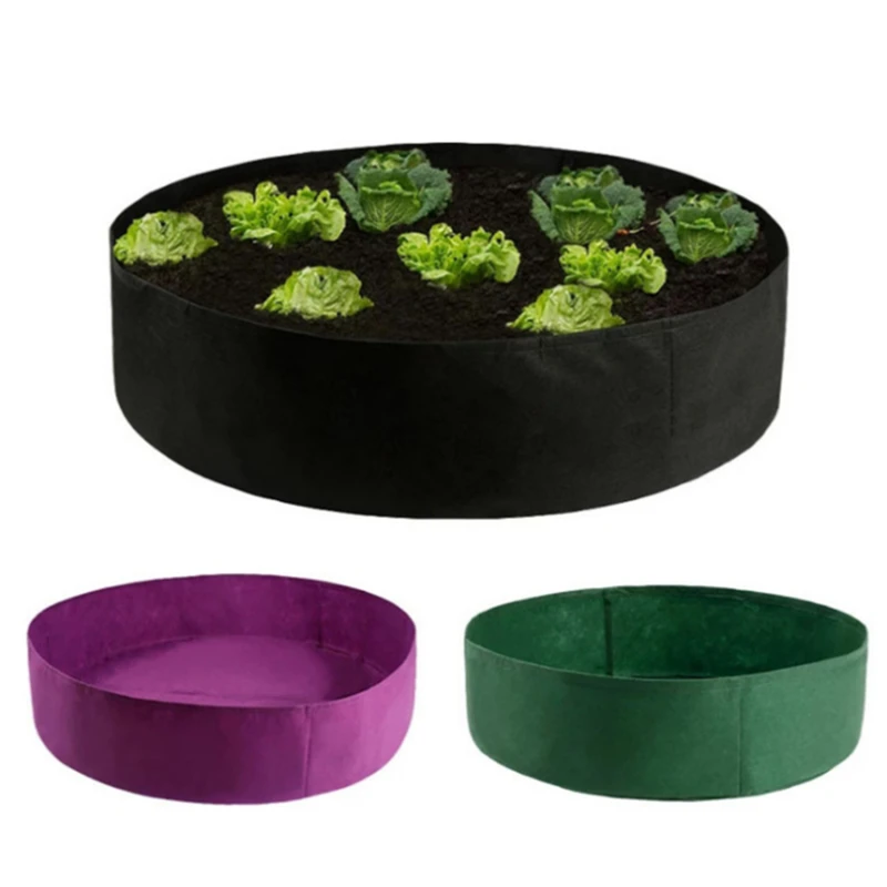 1Pcs Fabric Raised Garden Bed Square Garden Flower Grow Bag Vegetable Planting Bag Planter Pot With Handles For Plants Flower
