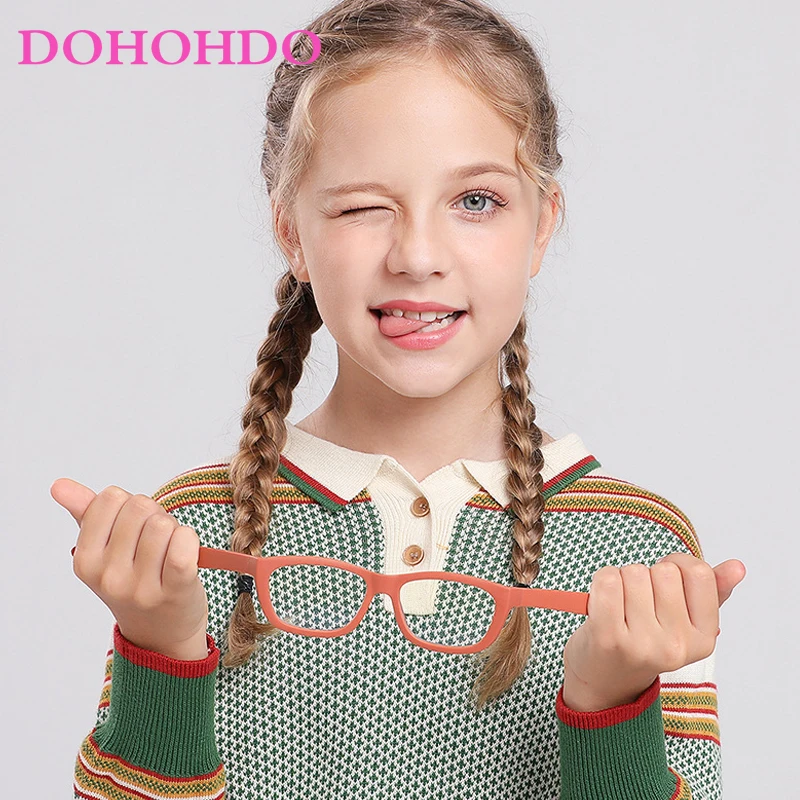 Anti-blue Light Kids Glasses Optical Frame Fashion Children Boy Girls Computer Transparent Blocking Anti Reflective Eyeglasses