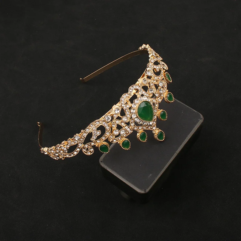 Arabian Wedding Jewelry Set Robe Dress Belt Earrings Necklace Moroccan Metal Waist Chain Wedding Bridal Crown Head Chain Bridal Jewelry Sets Crystal Jewelry Sets