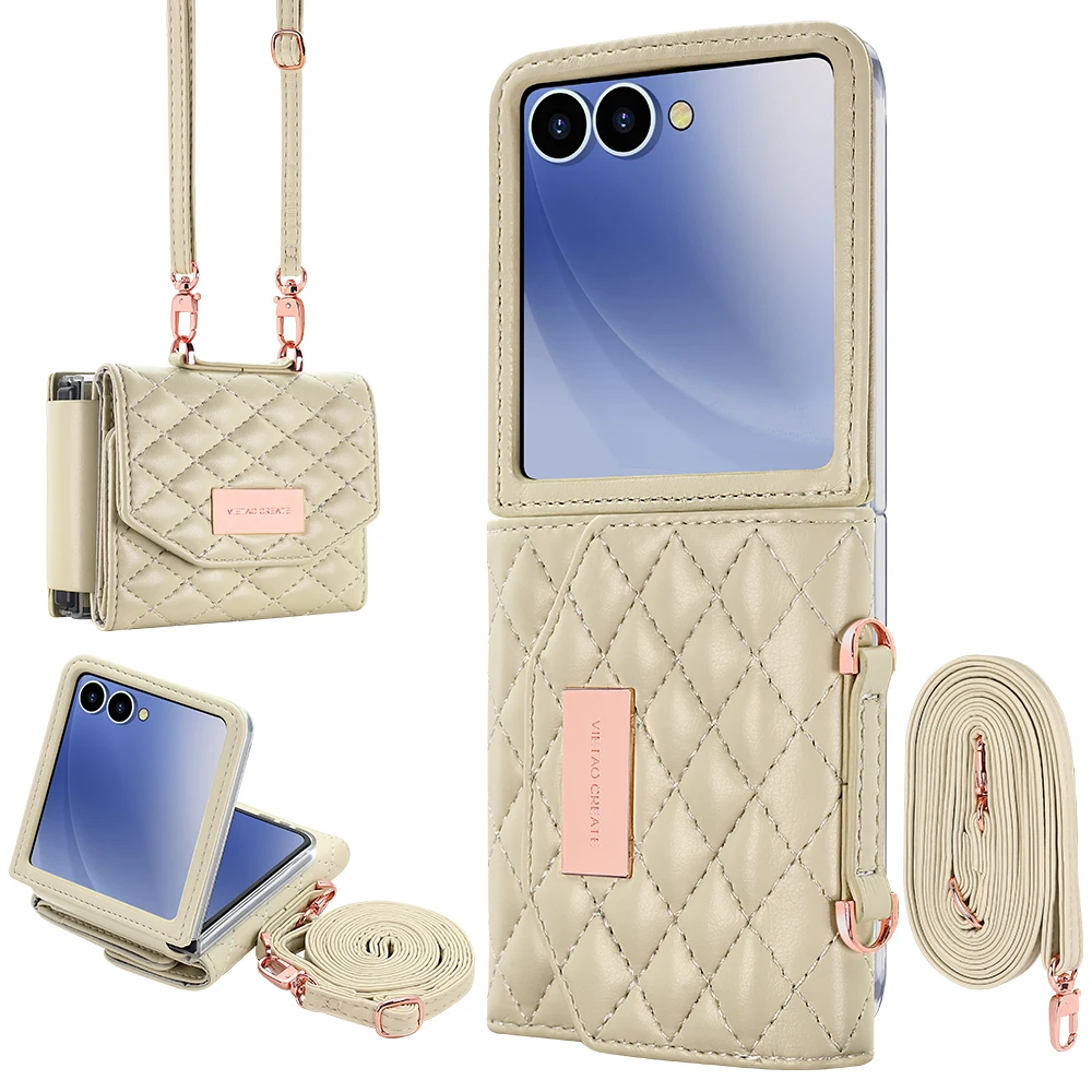 Luxury Soft PU Leather Wallet Phone Case with Crossbody Strap - Durable Protective Cover