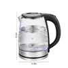 2L Electric Kettle,Glass Pot,Quickly Boiling Water,Automatic Power-Off,Double Scalding Protection,110V1000W,220V1500W,Food Grade 6
